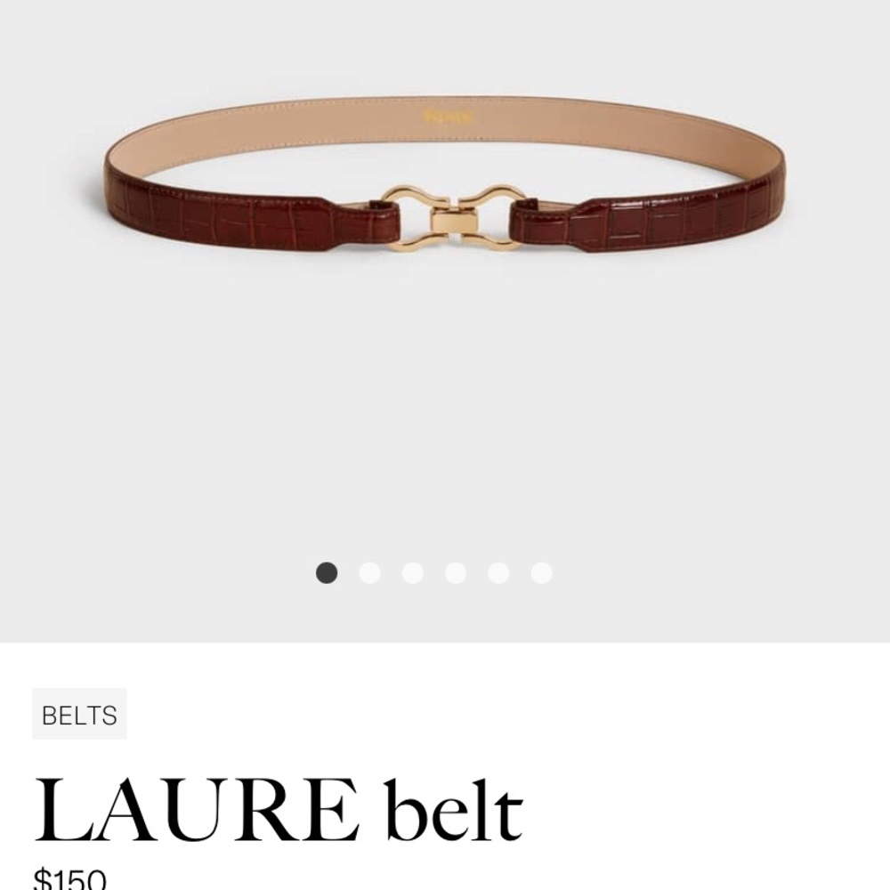 Rouje laure belt in croco cognac